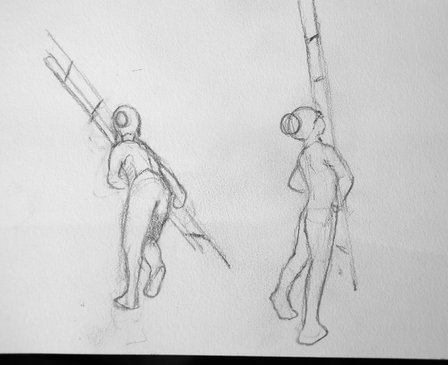 Boy with ladder